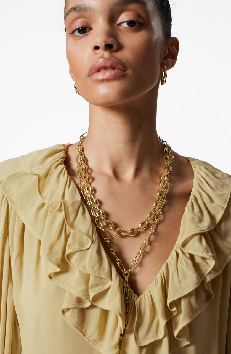 & Other Stories Flounced Drop Waist Dress, Alternate, color, 