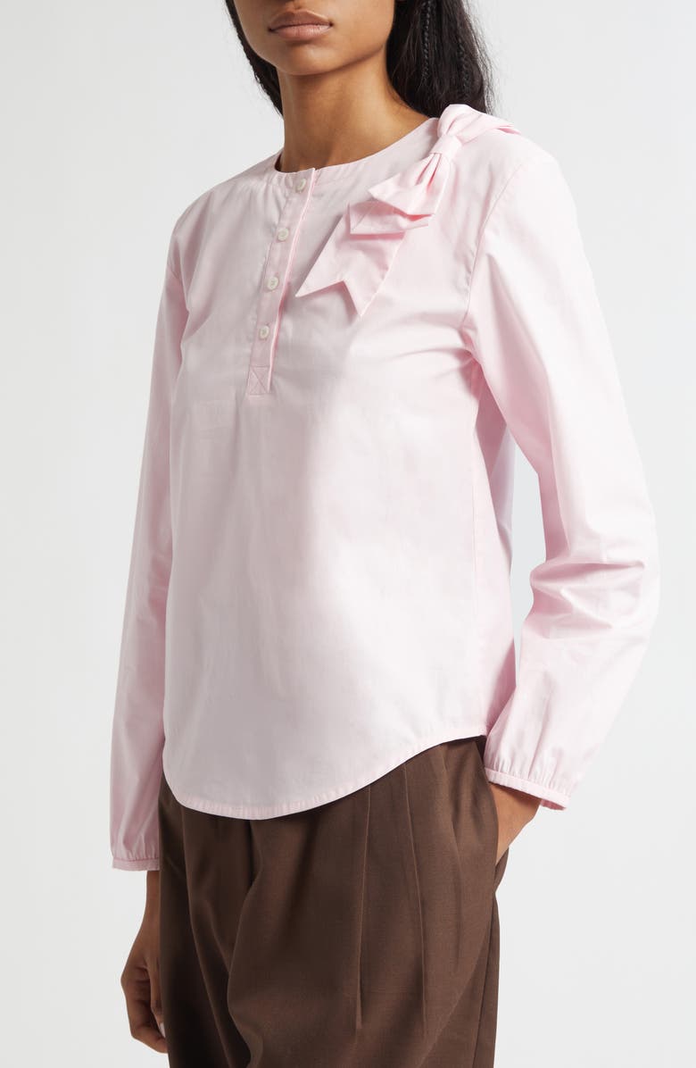 Ashley Williams Bow Detail Poplin Shirt, Alternate, color, Pink