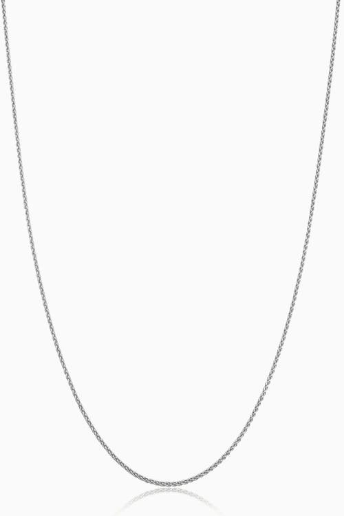 Oradina 14K Gold Caesar Adjustable Chain in White Gold 