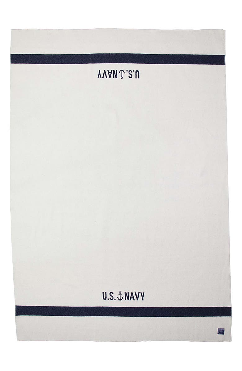Faribault Woolen Mill US Navy Foot Soldier Blanket, Main, color, 
