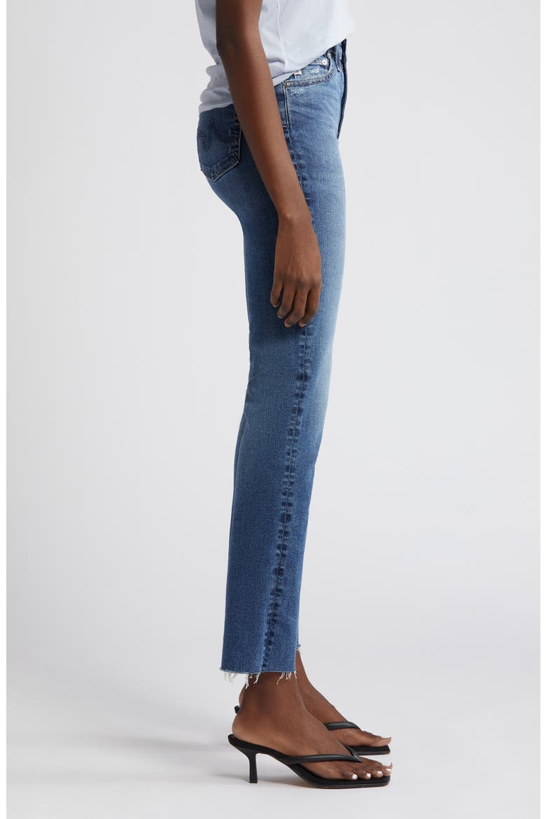 Mari Raw Hem High Waist Slim Straight Leg Jeans, Alternate, color, 13 YEARS DISCLOSURE
