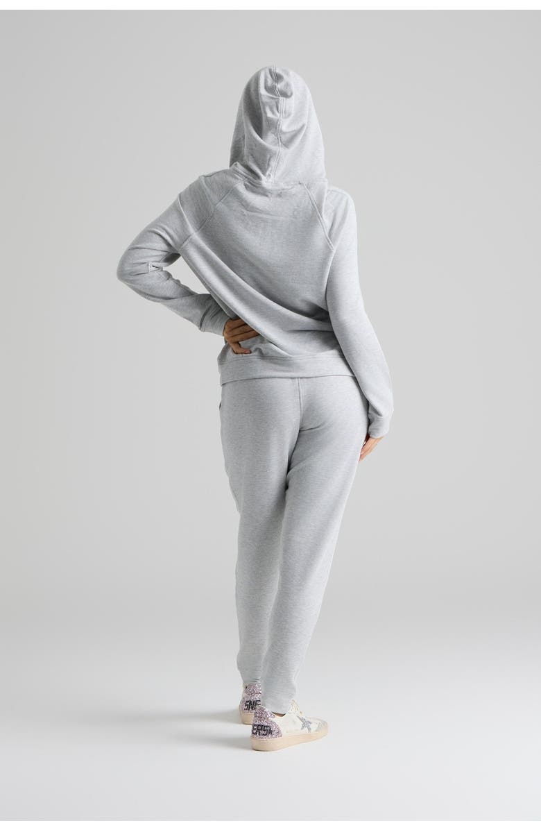 Le Fafo Evelyn Zip Up Hoodie, Alternate, color, Heather Gray