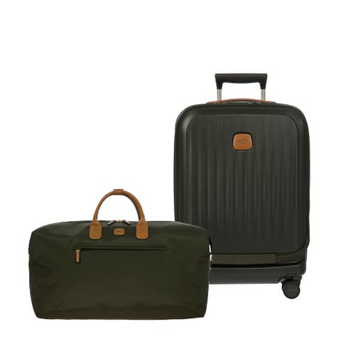 2 Piece Set - Taormina Front Pocket 21" Carry-On Spinner & X-Travel 22'' Deluxe Duffle