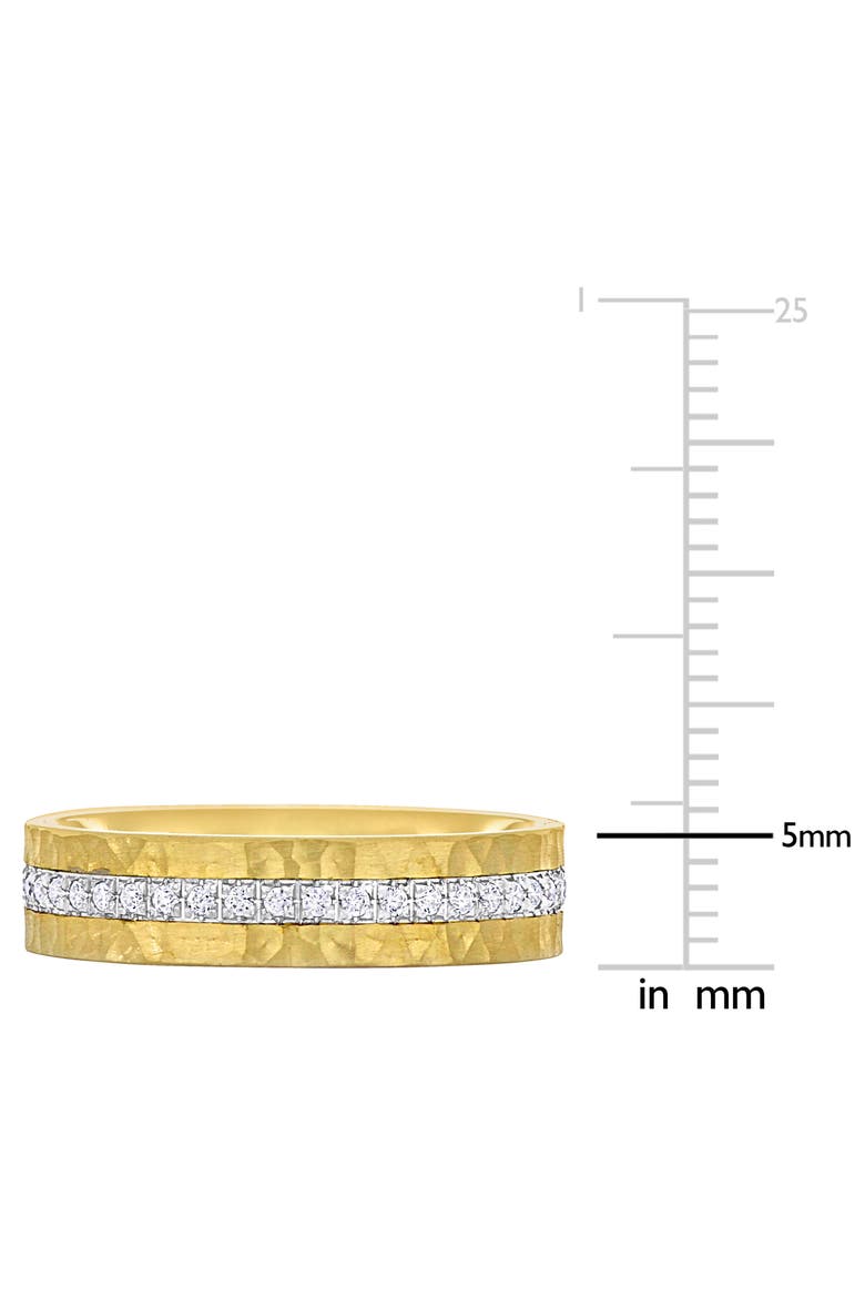 Cubic Zirconia Eternity Band 14k Two-Tone, Alternate, color, 14k Gold