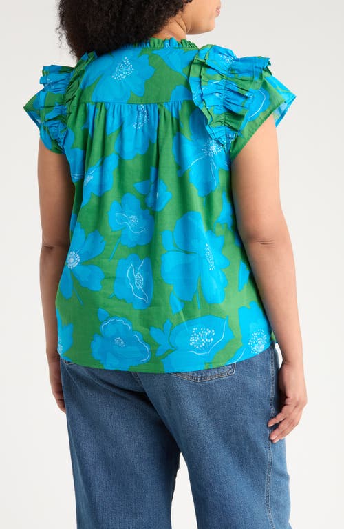 Sugarlips Rori Ramona Ruffle Top In Blue