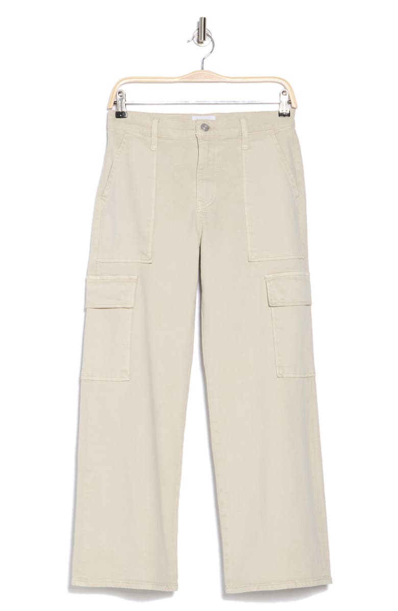 Hudson Jeans Rosalie High Waist Wide Leg Cargo Jeans, Alternate, color, Cement