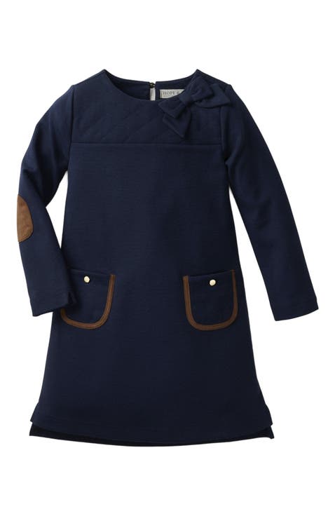 Baby Girls' Quilted Ponte Riding Dress, Infant