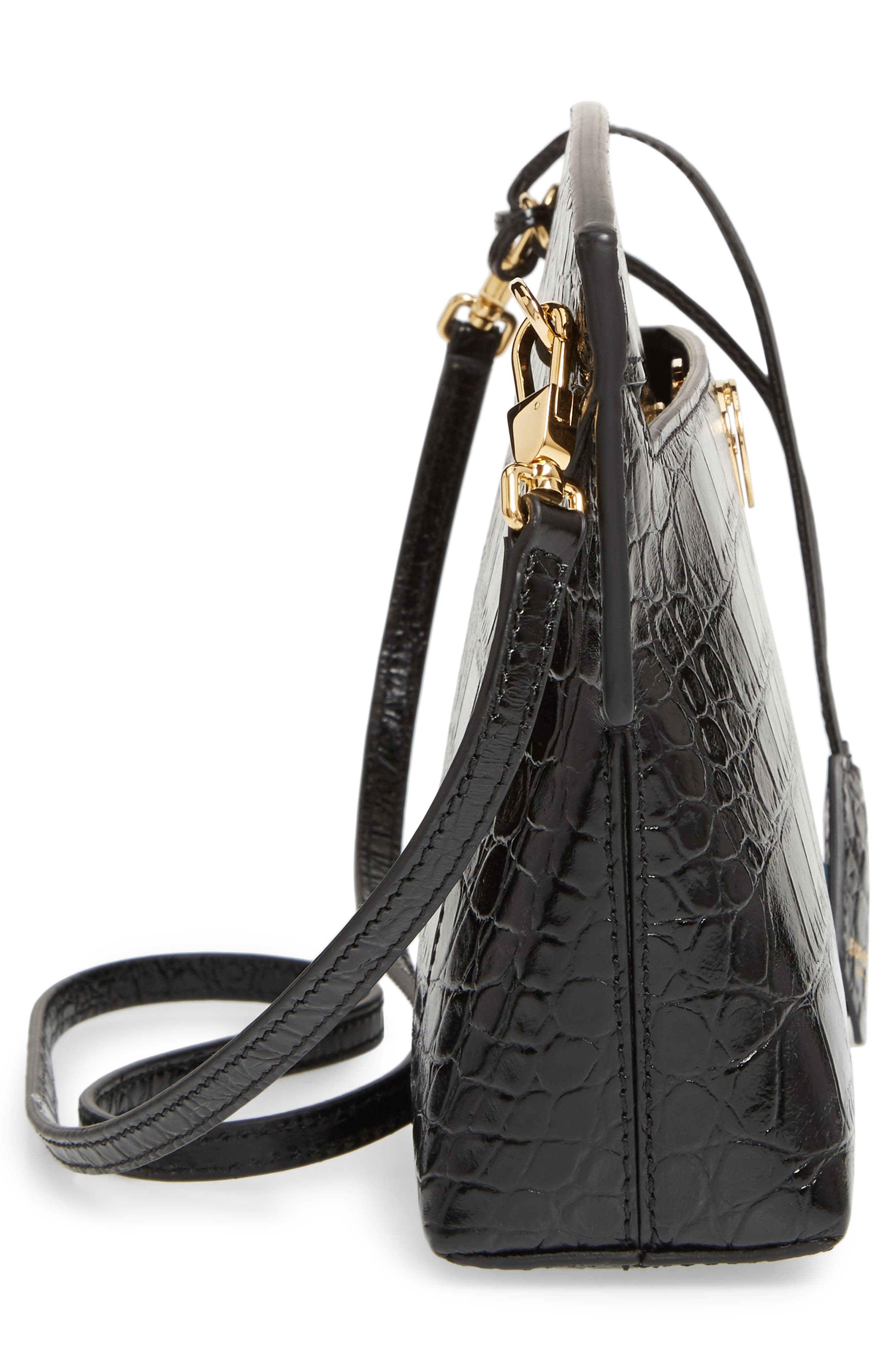 Burberry Society Embossed Leather Clutch, Alternate, color, 