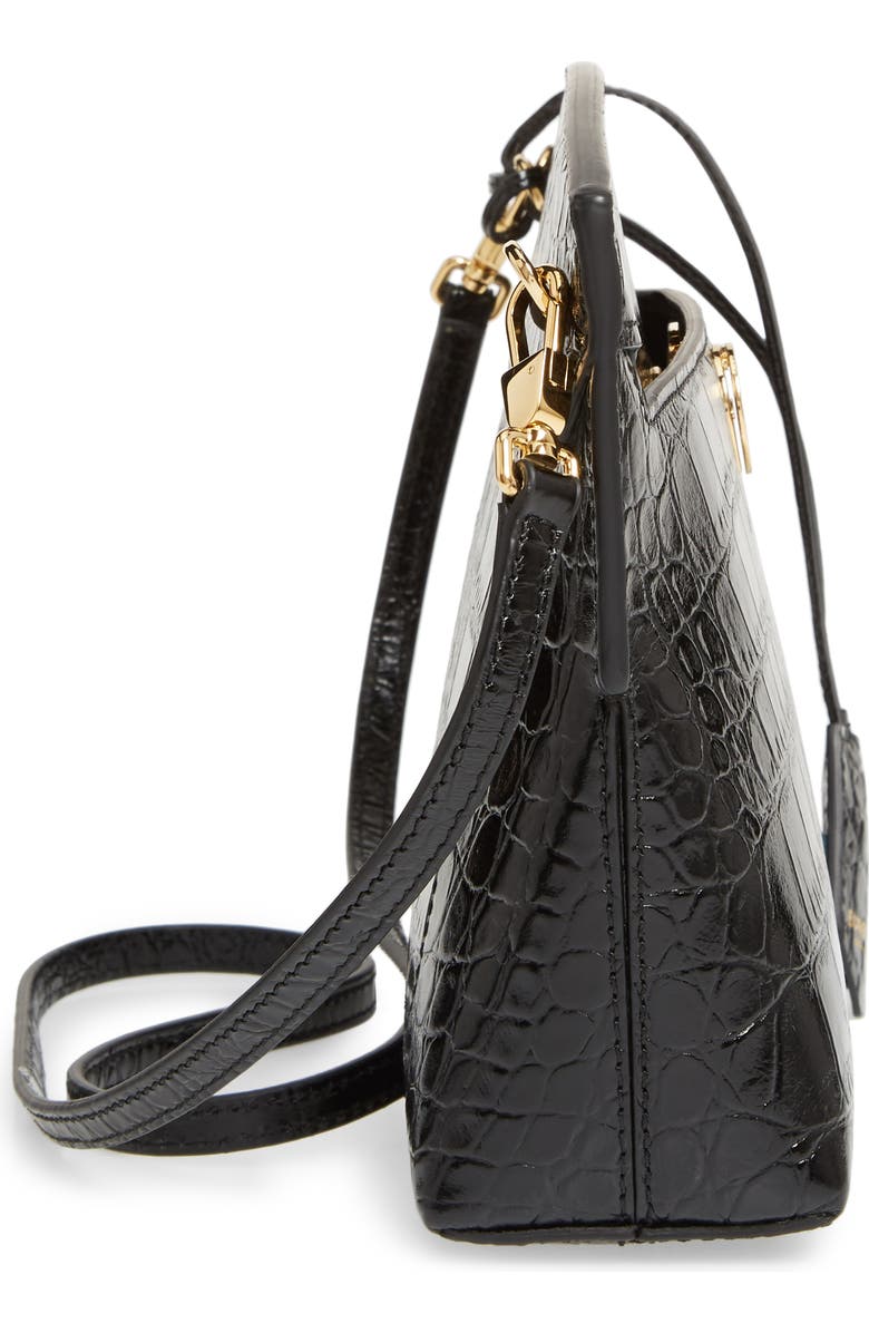 Burberry Society Embossed Leather Clutch, Alternate, color,