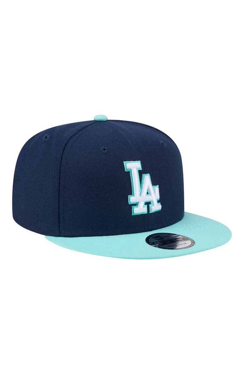 New Era Men's New Era Navy/Turquoise Los Angeles Dodgers 2-Tone Color Pack 9FIFTY Snapback Hat, Alternate, color, Navy
