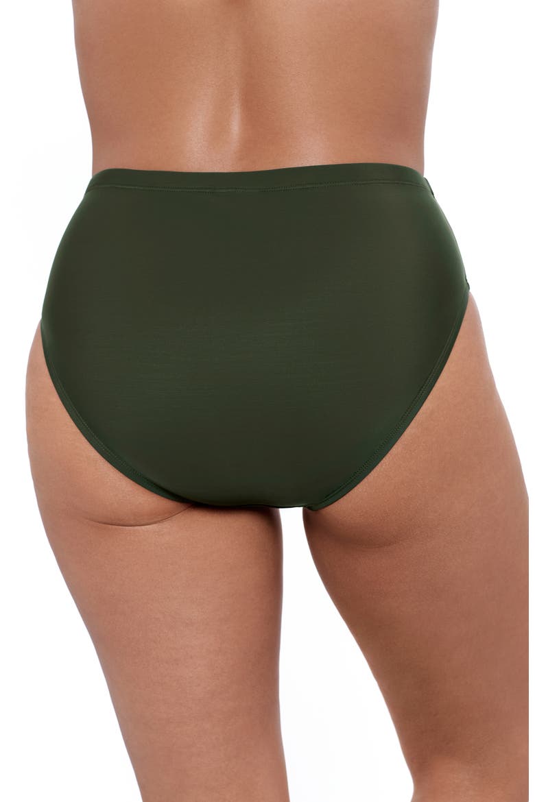 Mid Rise Tummy Control Brief Swimsuit Bottom, Alternate, color, Malachite