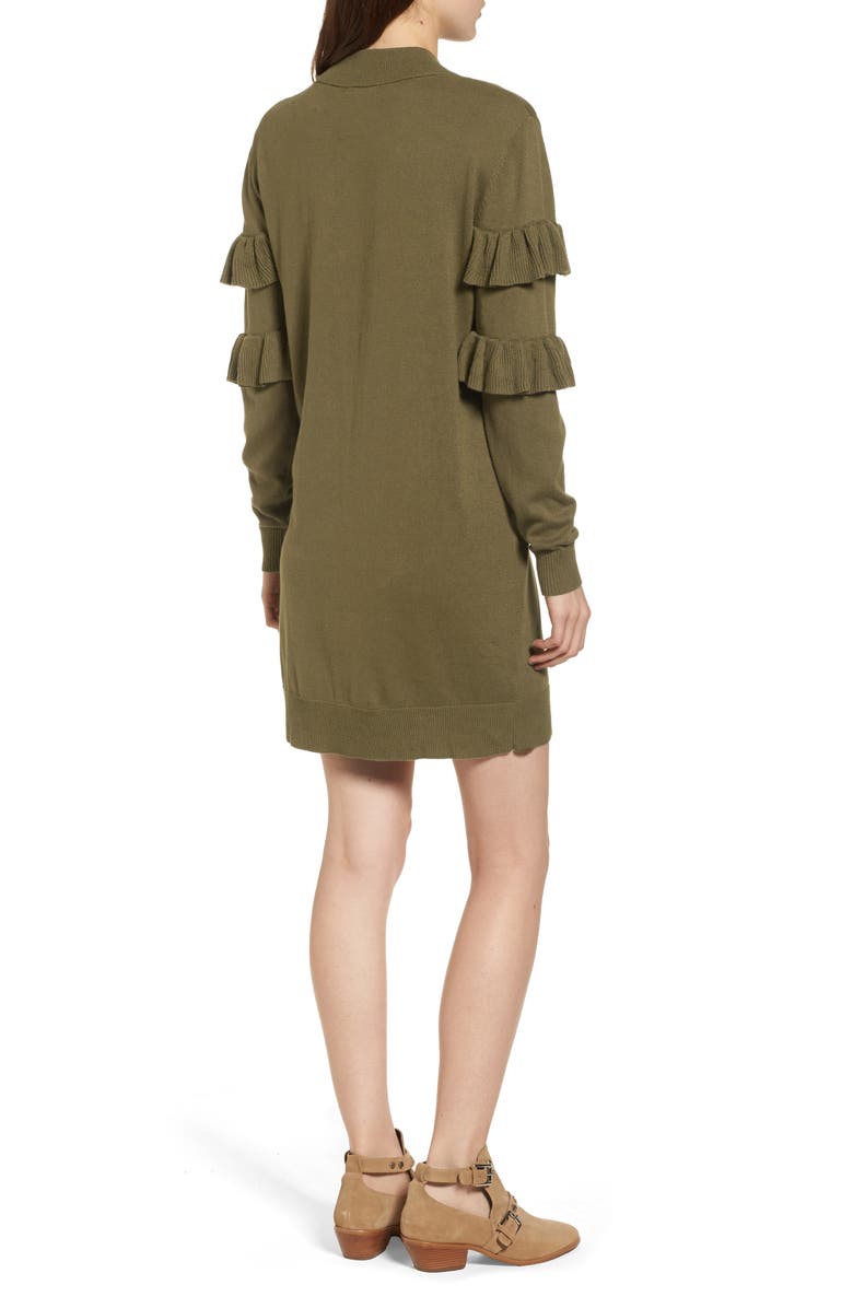 BP. Ruffle Sweater Dress, Alternate, color, 