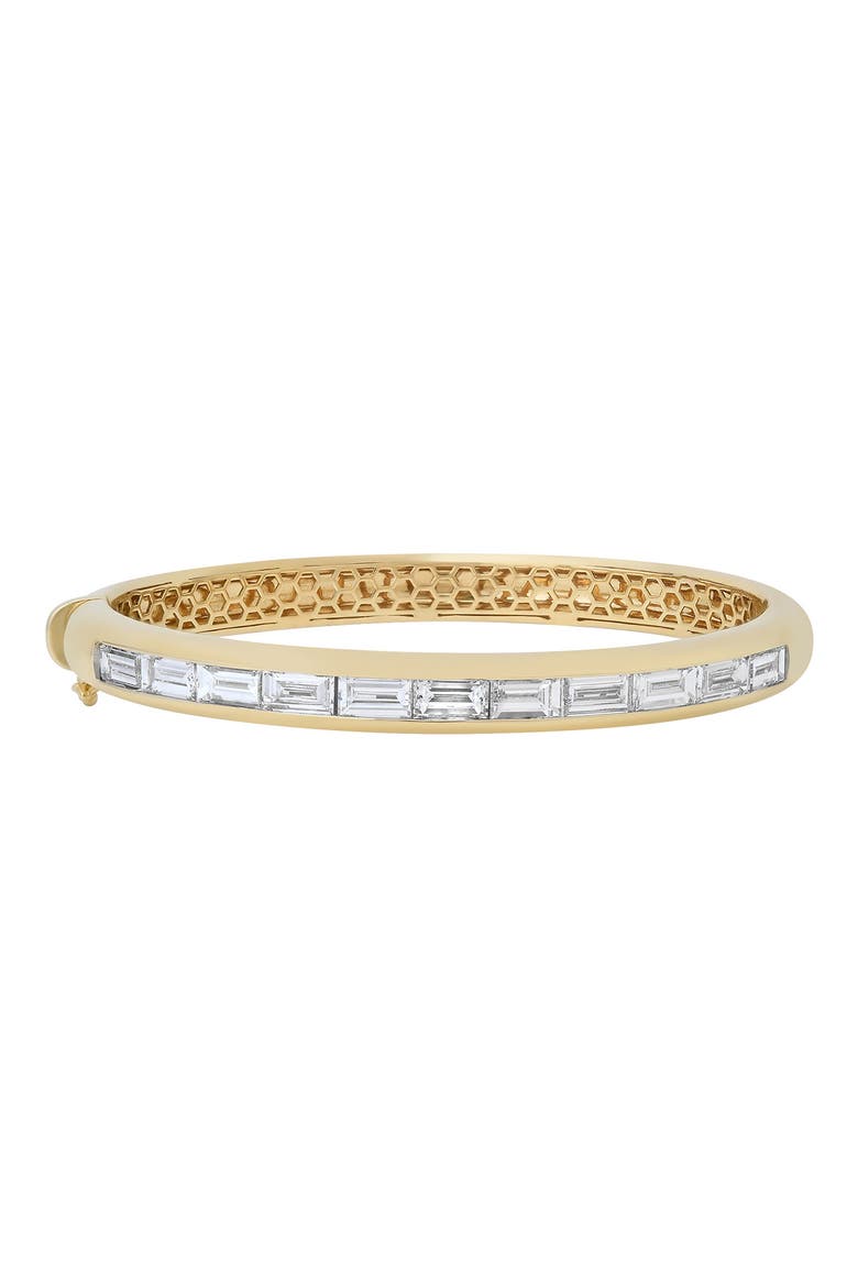 Papua 18k Gold Baguette Diamond Bangle, Main, color, 18K YELLOW GOLD