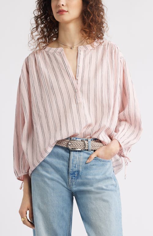 TREASURE & BOND TREASURE & BOND STRIPE COTTON POPOVER SHIRT 