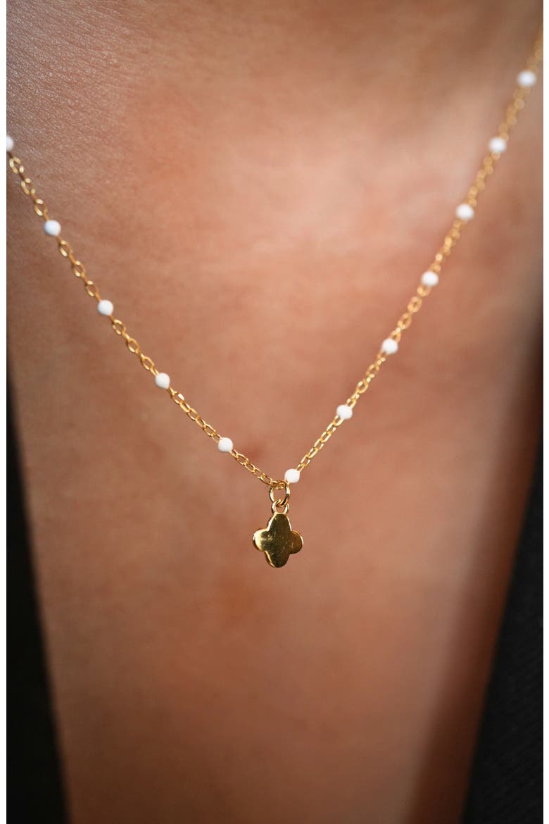Clover Pendant Necklace, Alternate, color, GOLD