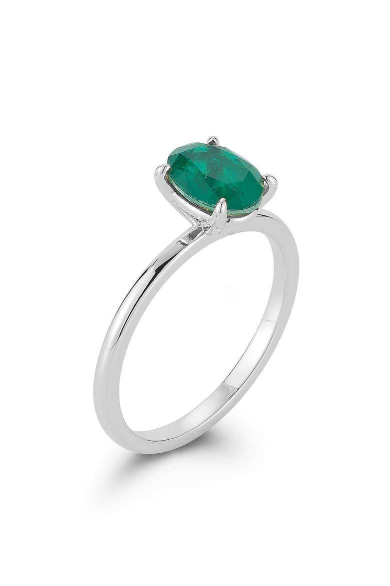 Oval Cubic Zirconia Ring, Alternate, color, SILVER