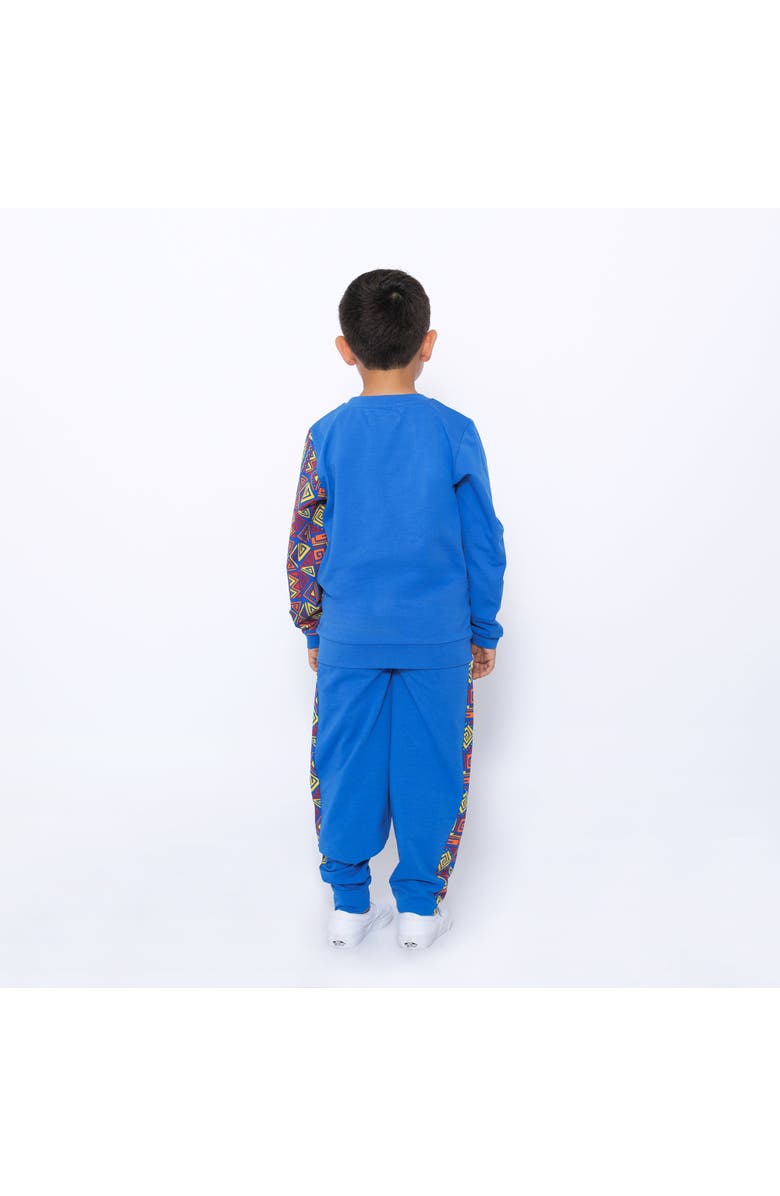 Mixed Up Clothing Boys Crewneck Sweatshirt and Jogger Pants Set, Alternate, color, Blue Multicolor