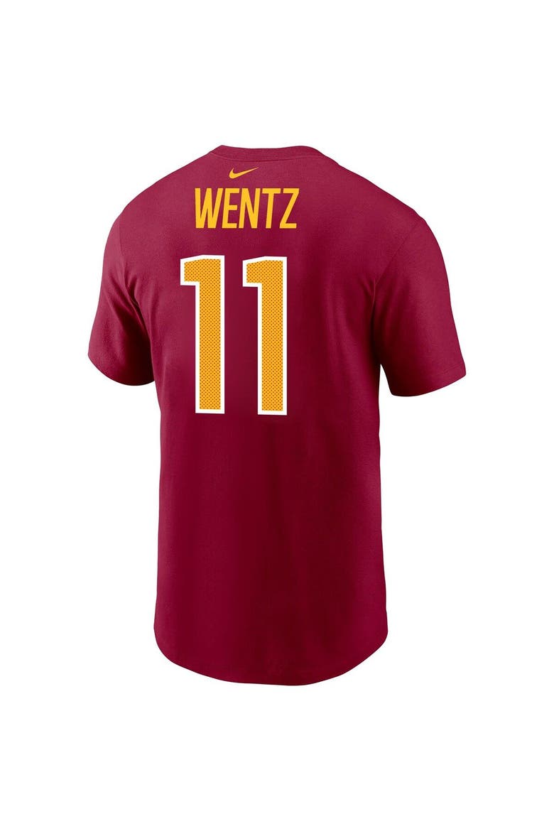 Men's Nike Carson Wentz Burgundy Washington Commanders Player Name & Number T-Shirt, Alternate, color, Burgundy