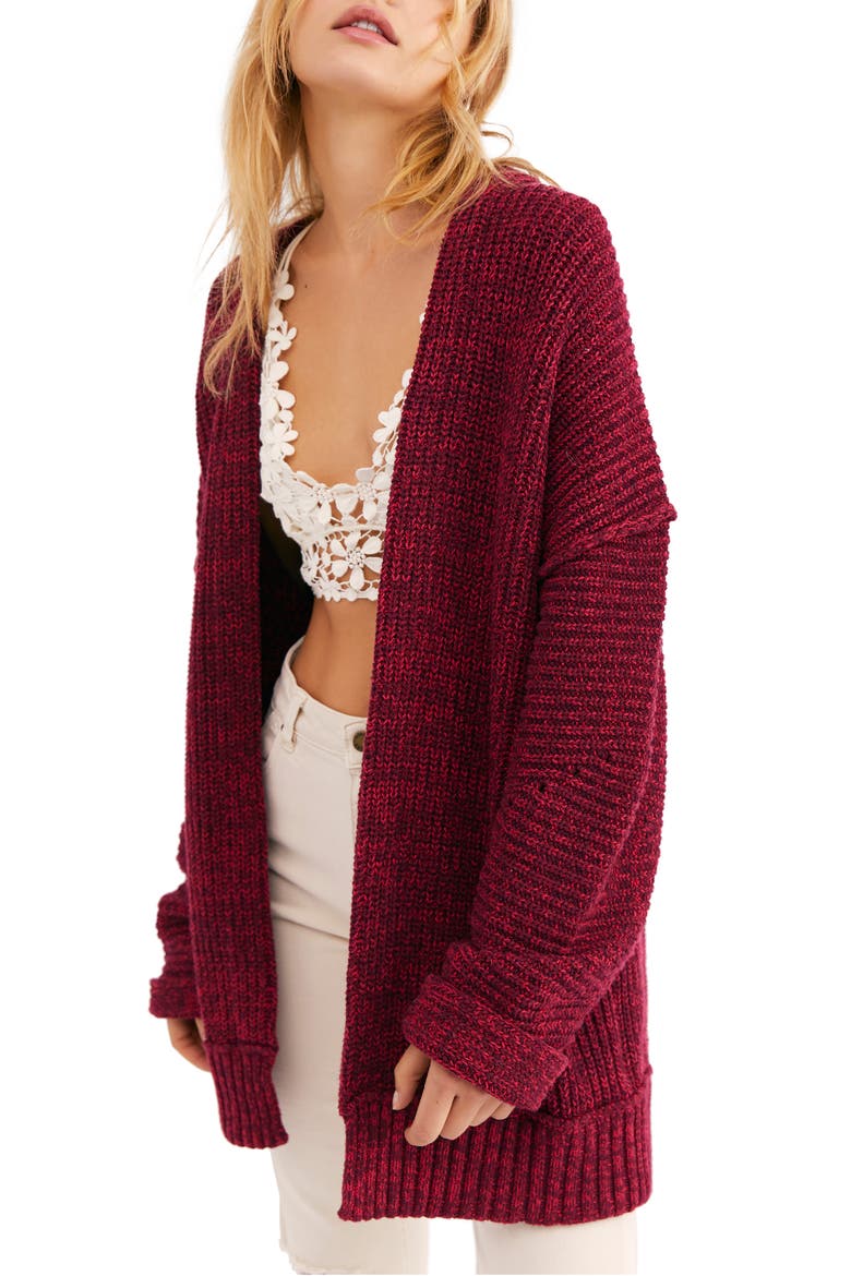 High Hopes Cardigan, Main, color, PLUM BLOSSOM COMBO
