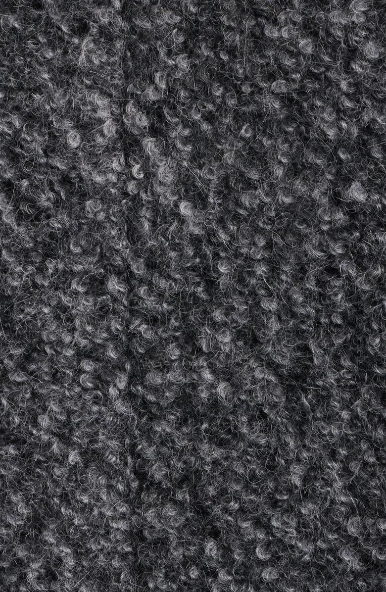 Eileen Fisher Alpaca & Wool Blend Faux Shearling Coat, Alternate, color, Charcoal Ash