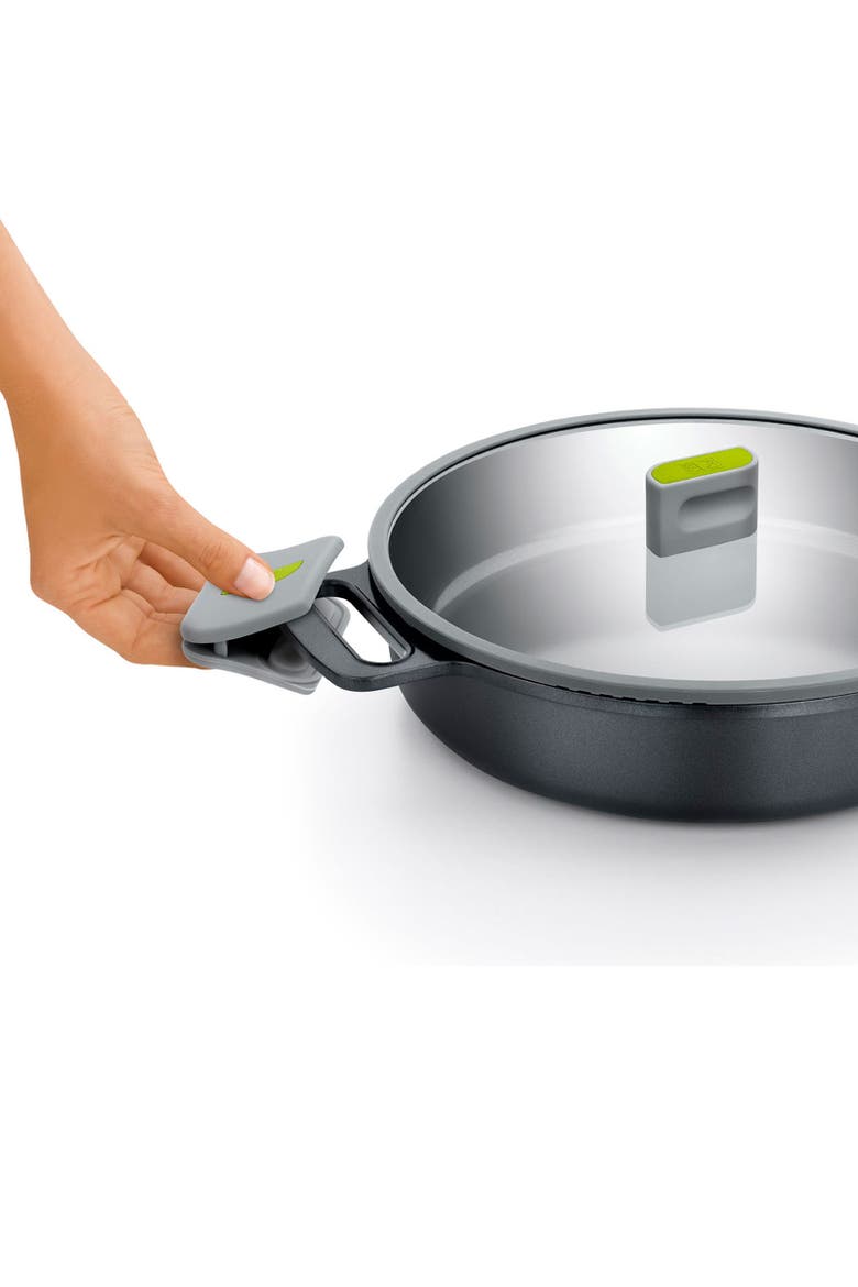 Life Ceramic Nonstick Sauté Pan w/Glass Lid, 12.5 Inch, 5.3 Quart, Alternate, color, Black
