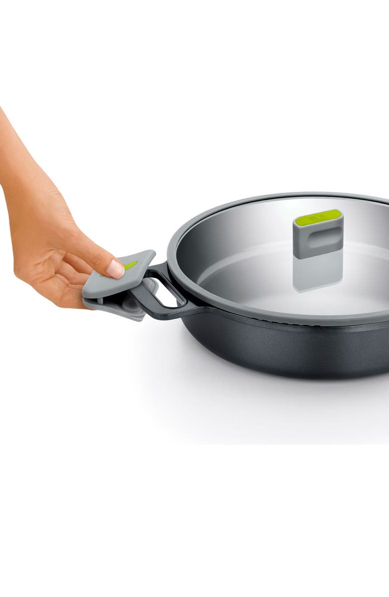 BRA Cookware Life Ceramic Nonstick Sauté Pan w/Glass Lid, 12.5 Inch, 5.3 Quart, Alternate, color, Black