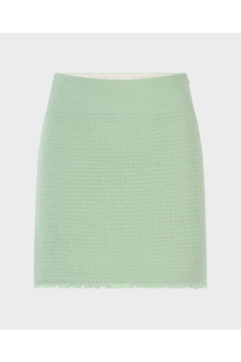 Gabrielle Wool Boucle Skirt, Main, color, Green