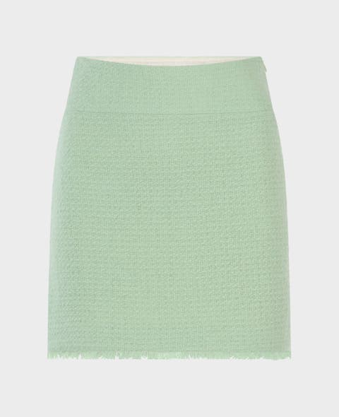 Gabrielle Wool Boucle Skirt