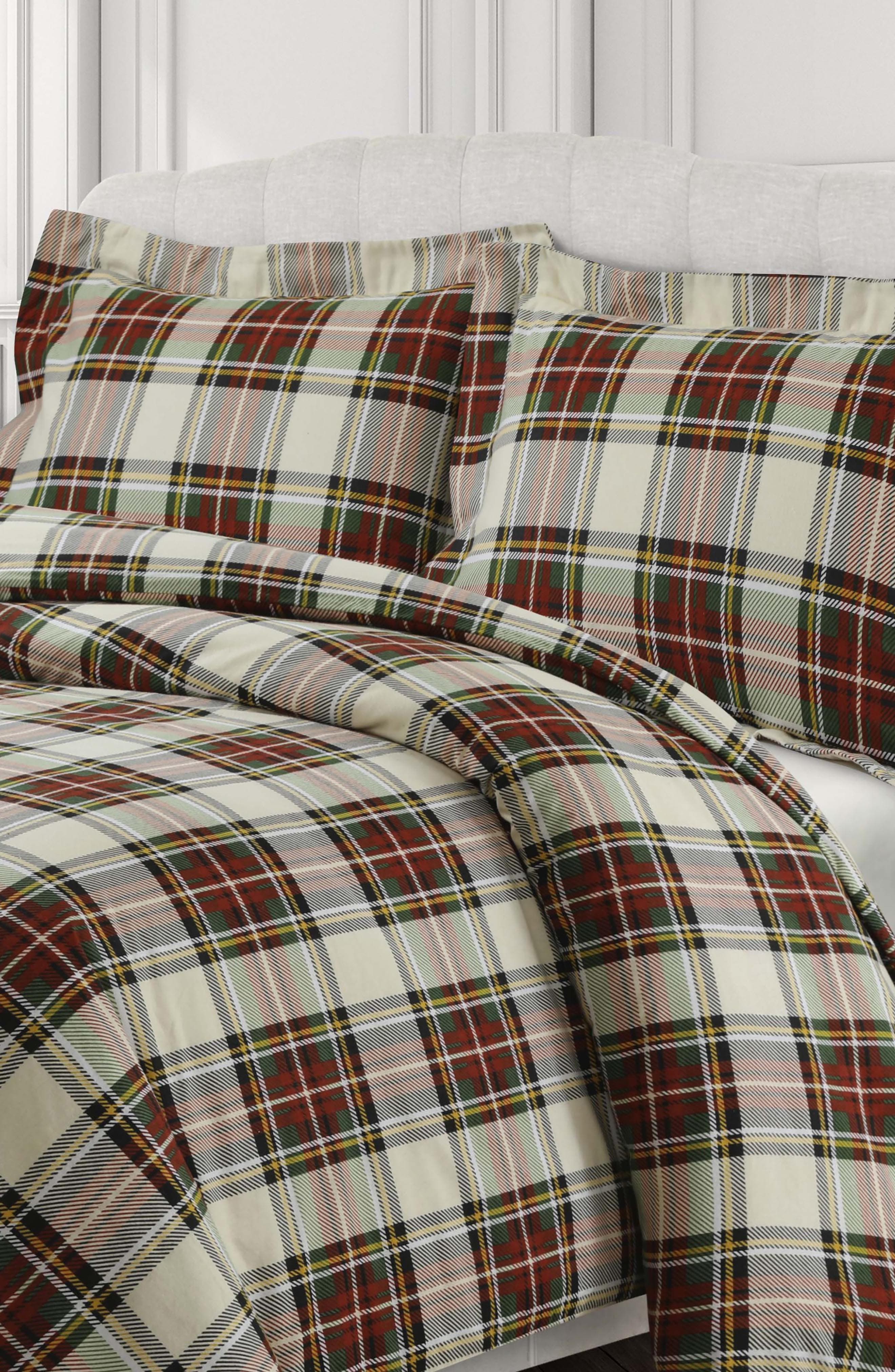 AZORES HOME Charleston Cotton Flannel Duvet Set