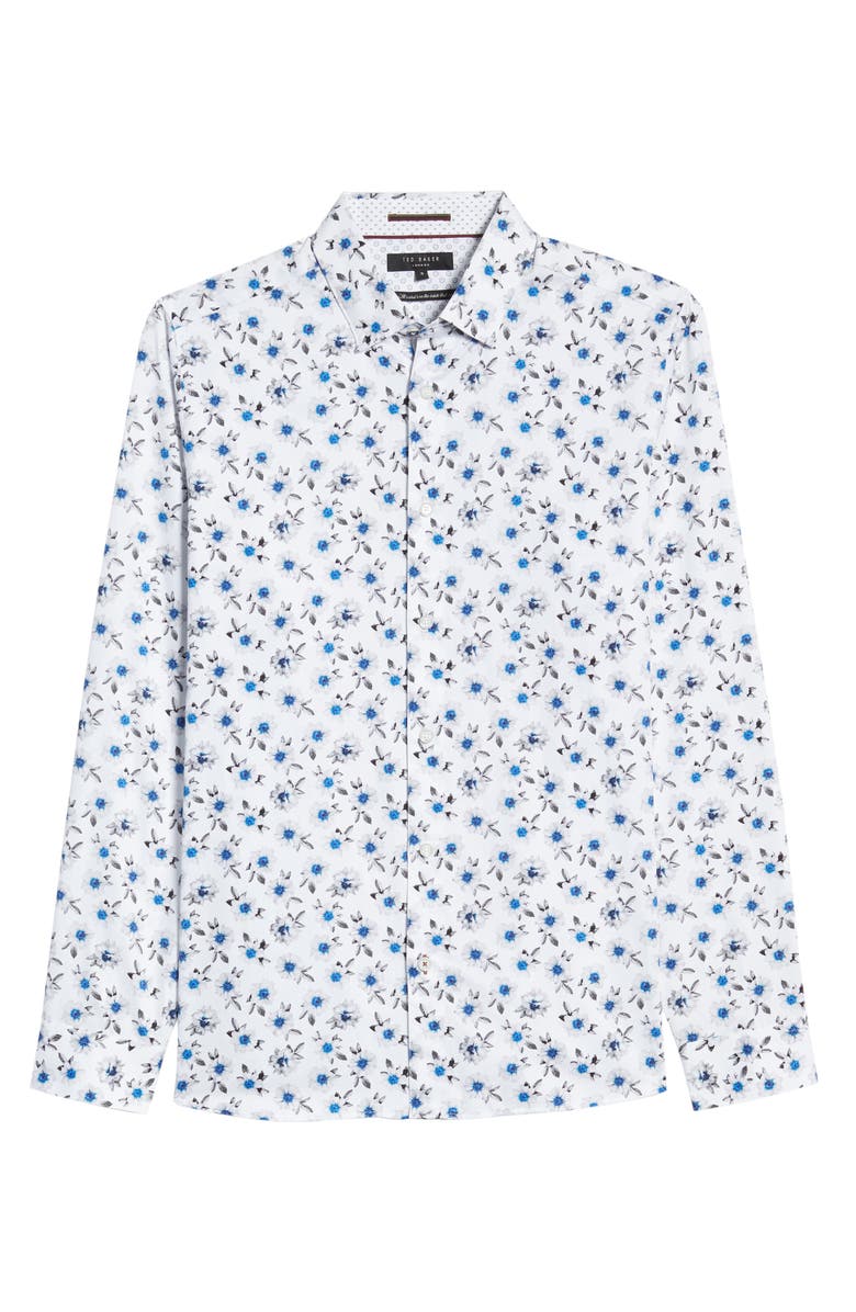 Ted Baker London Wewill Floral Button-Up Shirt, Alternate, color, 