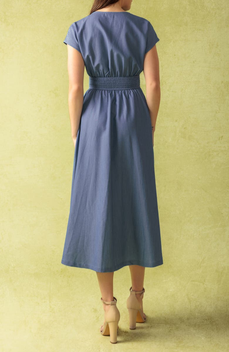 FLYING TOMATO Buttoned Midi Dress, Alternate, color, 