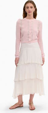 Rebecca Taylor Rhea Lace Knit Cardigan