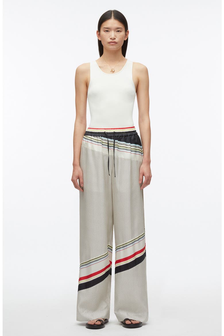 Liberty Silk Pajama Pants, Alternate, color, IVORY MULTI
