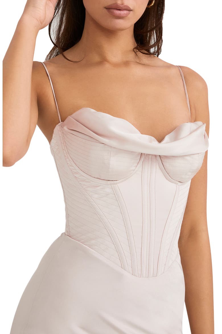 Myrna Corset Satin Slipdress, Alternate, color, CRYSTAL