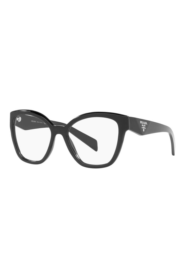 54mm Square Optical Glasses, Alternate, color, BLACK