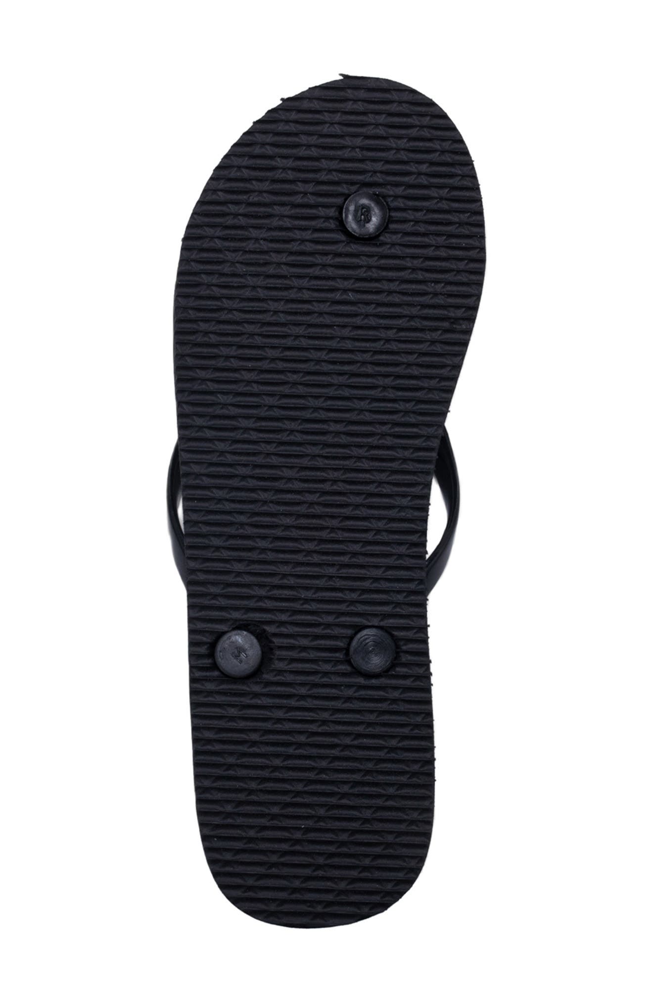 bebe Charm Flip Flop, Alternate, color, Black