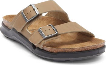 Birkenstock Arizona Slide Sandals Mens Size 8 (41) Tan Suede Slip On Buckle Birkenstock Men main image 4