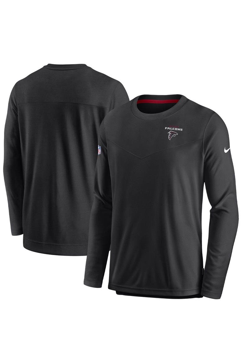 Men's Nike Black Atlanta Falcons Sideline Lockup Performance Long Sleeve T-Shirt, Main, color, Black
