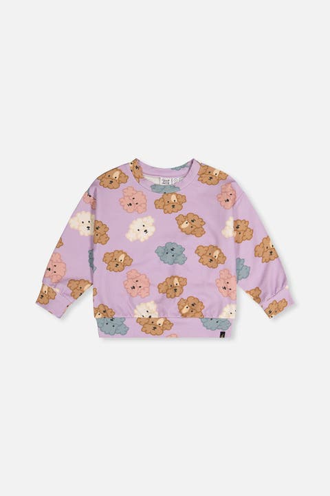 French Terry Poodle Round Neck Sweatshirt