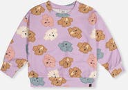 Deux par Deux French Terry Poodle Round Neck Sweatshirt