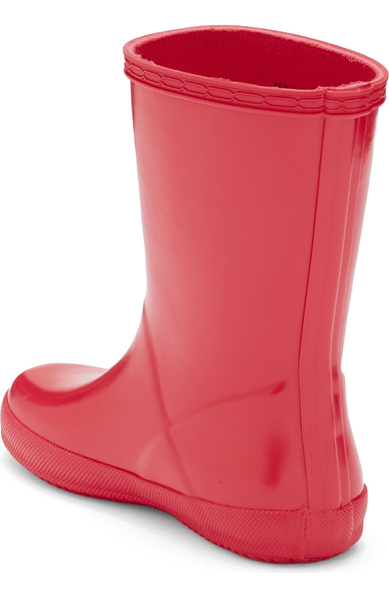 Hunter Kids' First Gloss Waterproof Rain Boot, Alternate, color, Bright Pink / Pink
