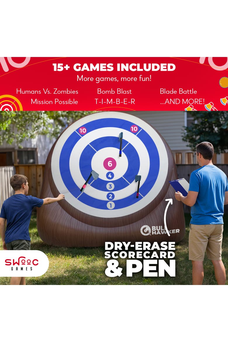 XL Bull Hawker - Giant Axe Darts Game, Alternate, color, Brown