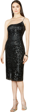 LARA New York One Shoulder Midi Cocktail Dress