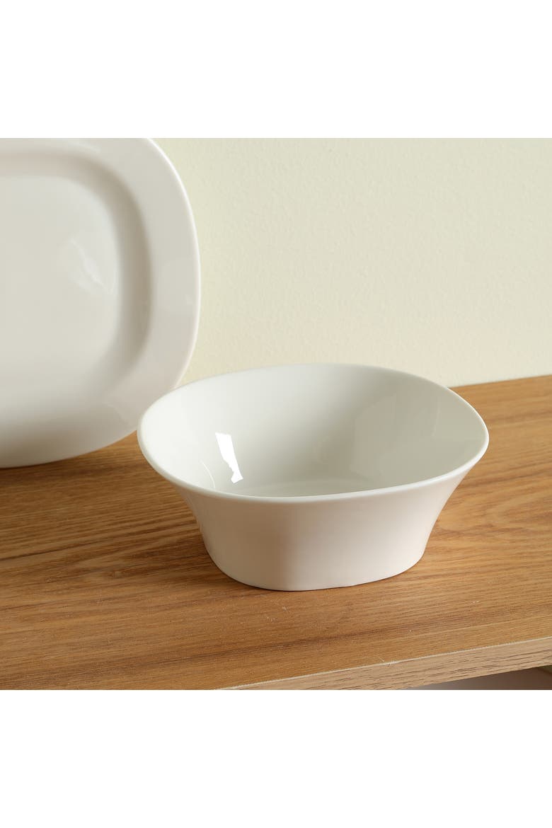 Quadro Porcelain 4-Piece Bowl Set, Alternate, color, White