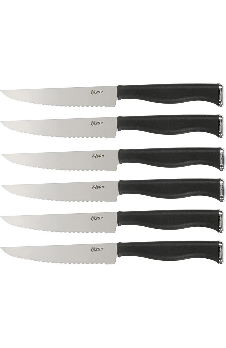 OSTER Langmore 15 Piece Stainless Steel Blade Cutlery Set, Alternate, color, Black