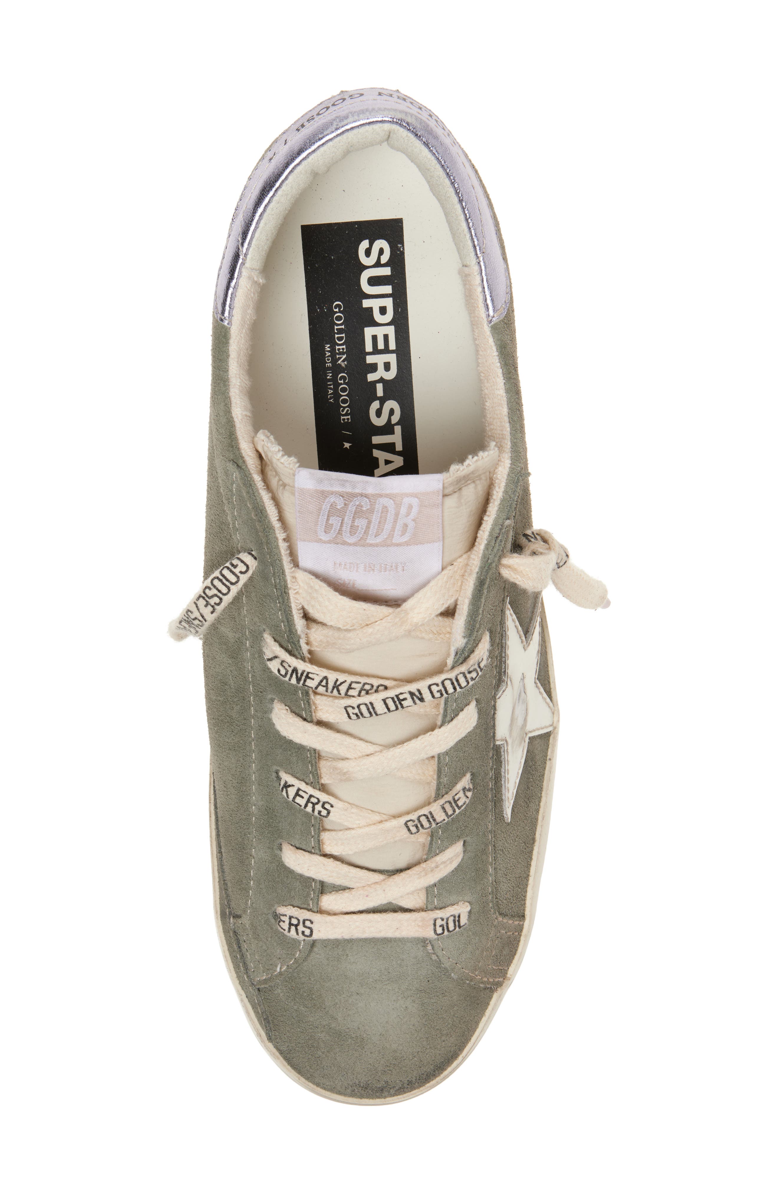 Golden Goose Super-Star Low Top Sneaker, Alternate, color, Green/ Lilla/ White