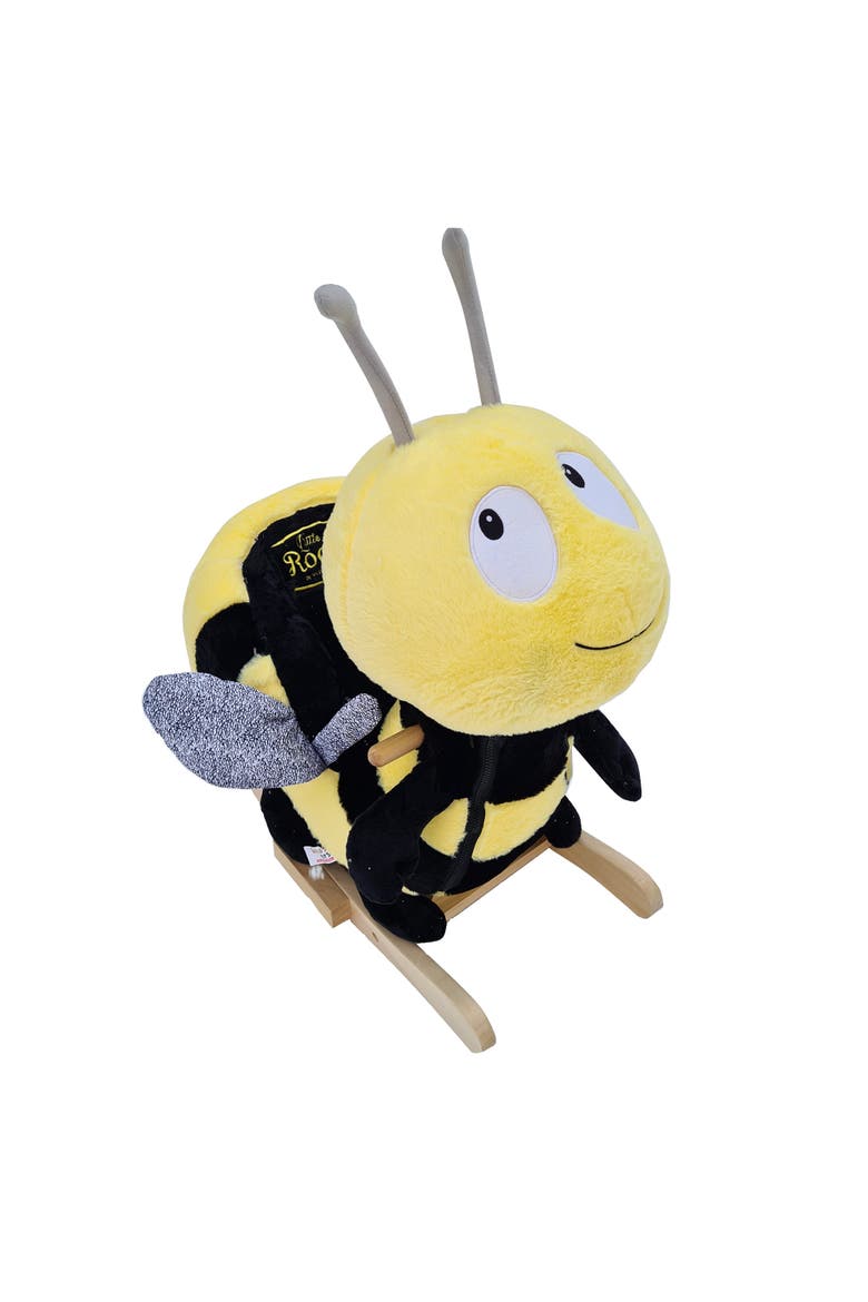 Little Rockers Bee Wooden Plush Ride, Alternate, color, Multicolored