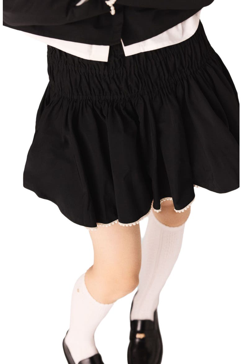 Beaded taffeta skirt, Alternate, color, Black