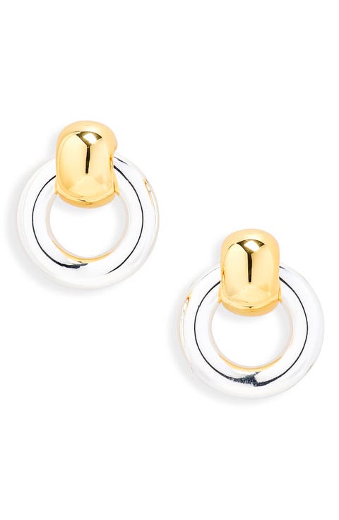 Faye Mini Puffy Door Knocker Earrings