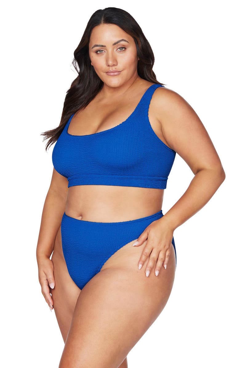 Artesands Kahlo Arte Eco Crinkle Two-Piece Swimsuit, Alternate, color, Artisan Blue